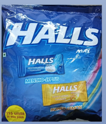01731/1Rs HALLS CANDY / MRP 115/ DP 86.87/ BOX  32  PKTS/