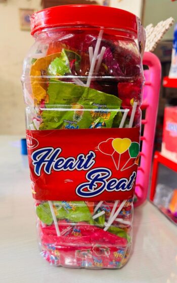 Heart beat lollypop 1  Carton {20 Jar's} 00006