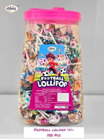 Football lollypop /MRP 150/1 Carton {20 Jar's} 00040