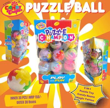 Puzzle Ball Box  /MRP 150/ -1 Carton {30 Jar's} 00202