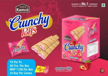 Crunchy Puff Strawberry /MRP 150/ 1 Carton {24 Jar's} 00121