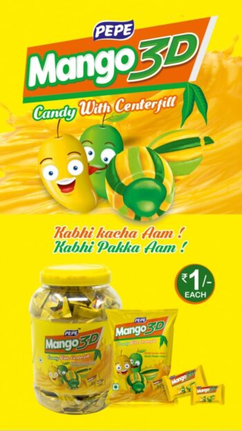 Mango 3D Candy -MRP 200/- 1Carton {12 Jar's} 00227