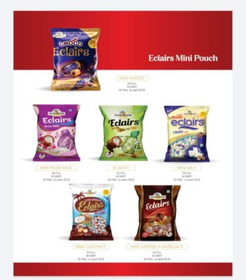 Eclairs Mini Pouch -MRP 50/- 1 Carton {48 Jar's} 00329