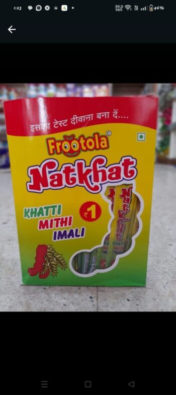 Frootola Natkhat -  MRP 100/1Carton 18 jar/00488