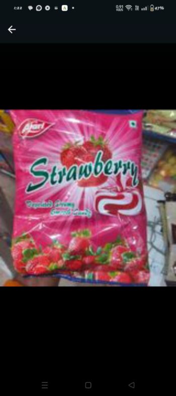 Strawberry Cream Candy -  MRP 80/1Carton 24 jar/00482