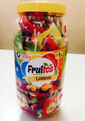 Fruitos Lollipop Jar/MRP 150/ 1 Carton {20 Jar's} 00422