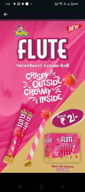 Flute Choco Roll /MRP 150/1Carton 24 jar/ 00452