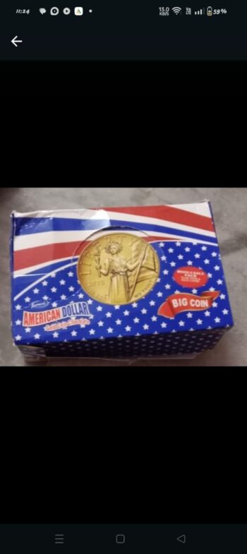 American Doller Gold coin Chocolate -MRP 200/1Carton 16 jar/ 00447