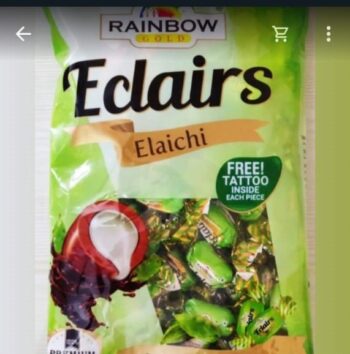 Eclairs Elaichi  - MRP 100/1Carton 32 pkts/00636