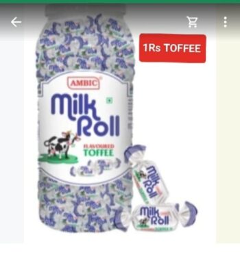 Milk Roll Toffee - MRP 200/1Carton 16 jar/00917