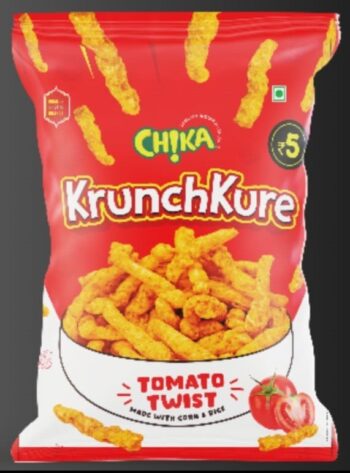Chika Krunchkure Tomato Twist /5 Rs/ 1Carton - 224 pkts  00663