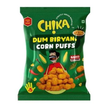 Chika Dum Briyani Corn Puffs /5 Rs/ 1Carton - 224 pkts  00649