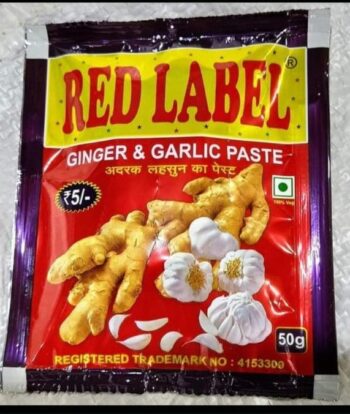 Red Label Ginger Garlic Paste/ 5 Rs/ 1Carton 800 pkts/  01000