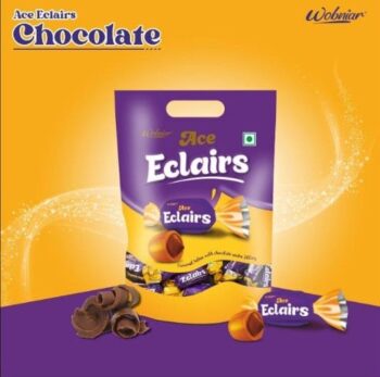 Ace Eclairs Chocolate/ MRP 249/1Carton 12 Jars/  01245