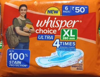 Whisper /MRP 50 /DP 36.80/ 1Carton-112 pcs/01285