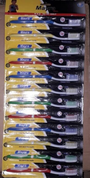 Mayra Smooth Black Tooth Brush / 1sheet-MRP 300/ 1Carton-60 sheet/ 01309