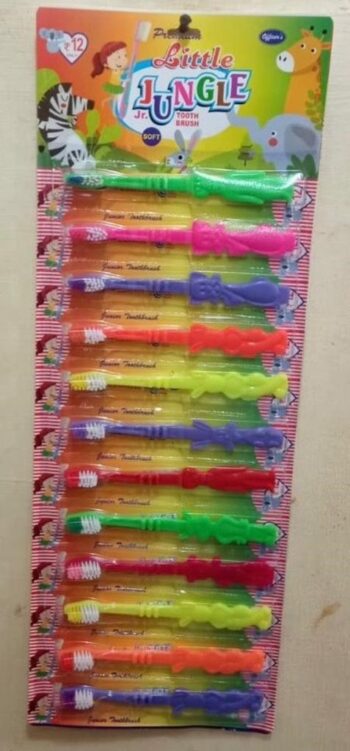 Little Jungle Tooth Brush / 1sheet-MRP 144/ 1Carton-60 sheet/ 01312