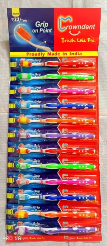 Crowndent Tooth Brush / 1sheet-MRP 264/ 1Carton-60 sheet/ 01318