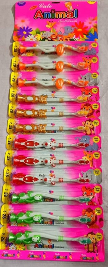 Cute Animal Tooth Brush / 1sheet-MRP 336/ 1Carton-60 sheet/ 01321