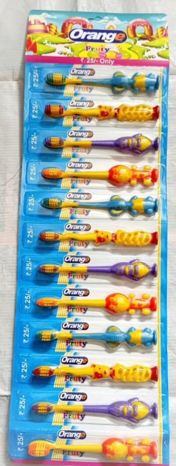 Orange Fruit  Tooth Brush / 1sheet-MRP 300/ 1Carton-60 sheet/ 01319
