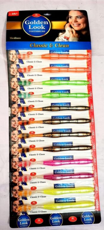 Golden Look Tooth Brush / 1sheet-MRP 420/ 1Carton-60 sheet/ 01326