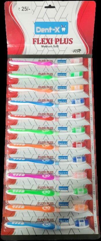 Dent-x Flexi Plus Tooth Brush / 1sheet-MRP 300/ 1Carton-60 sheet/ 01329
