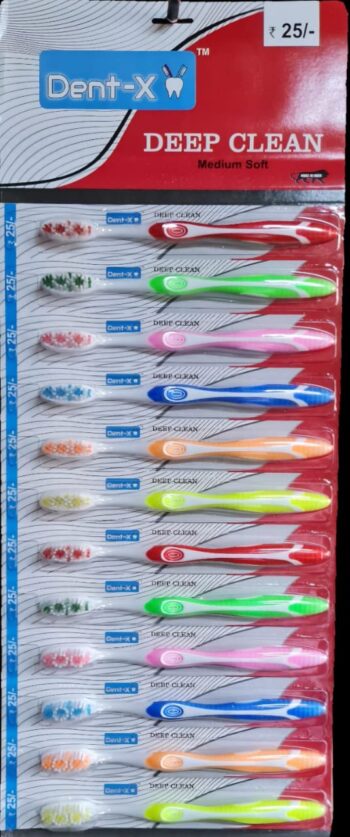 Dent-x Deep Clean Tooth Brush / 1sheet-MRP 300/ 1Carton-60 sheet/ 01330