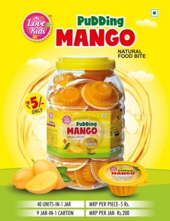 Pudding Mango Jelly/ Rs5-40pcs/ 1Carton-9 Jars/ 01340