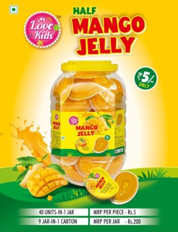 Half Mango Jelly/ Rs5-40pcs/ 1Carton-9 Jars/ 01336