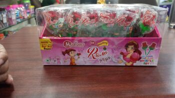 Rose Pop 5Rs/ MRP 120/ 1Carton 24 jars/ 01489