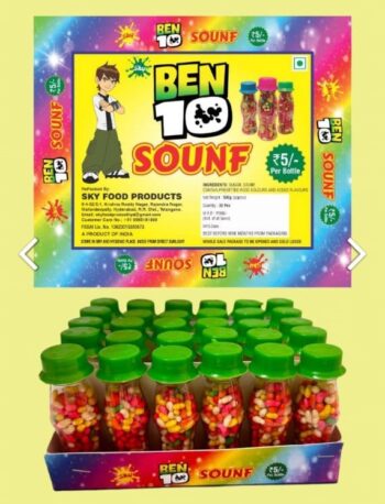 Ben 10 Sounf/ MRP 150/ 1Carton 30 jar/ 01498