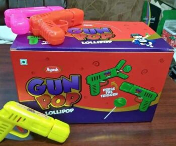 Gun Pop Lollipop 15 Rs/ MRP 450/ 1Carton 24 jar/ 01508