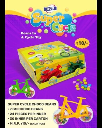 Super cycle choco with toys / MRP 240/ 1Carton 30 jar/ 01512