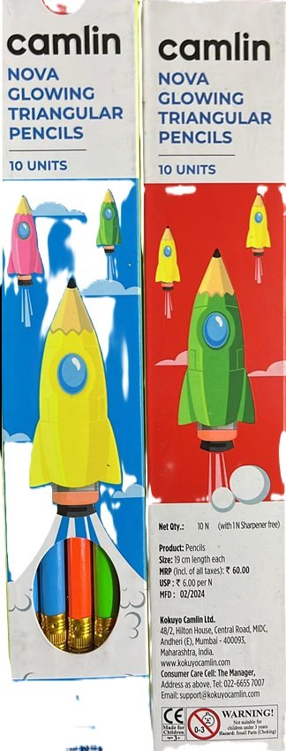 CAMLIN TRIANGULAR PENCILS | 01524