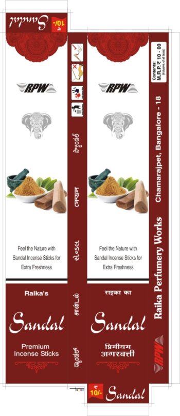 Sandal incense stick premium kewda 10Rs/ MRP 120/ 1Carton 100 dozen/01578