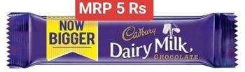 011988/dairy milk 5rs /mrp5rs/dp3.95/72pcs