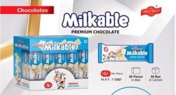 02050 / 5Rs MILK ABLE BAR  /MRP 150 /DP 88 /BOX 30 JAR