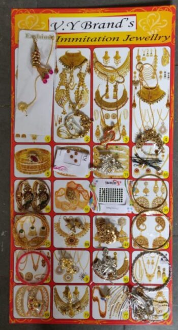 02340 /FANCY JEWELLERY PATTA 1RS /MRP 250 /DP 80 /BOX 25 JAR