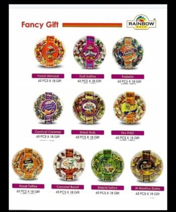 02324 / 1Rs RAINBOW GIFT BOX CHOCOLATE /MRP 180 /DP 95 /BOX 18 JAR