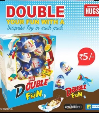 02007/ 5Rs DOUBLE FUN EGG  /MRP 300 /DP 180 /BOX 12 JAR