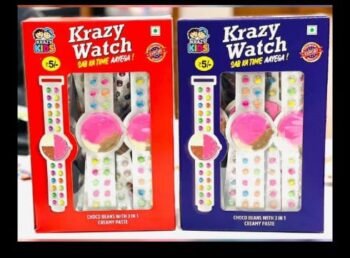 02274 /5Rs  KRAZY WATCH CANDY /MRP 180 /DP 118 /BOX 24 JAR