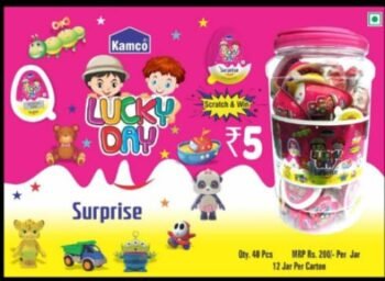 02121 / 5Rs  LUCKY DAY CANDY  /MRP 200 /DP 130 /BOX 16 JAR