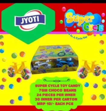 02235 /10Rs  BICYCLE TOY CANDY  /MRP 240 /DP 145 /BOX 30 JAR