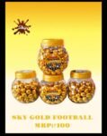 02093 /5Rs  SKY GOLD FOOTBALL CHOCO /MRP 100 /DP 58 /BOX 48 JAR
