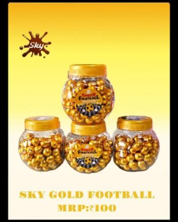02195 / 1Rs SKY GOLD FOOTBALL CHOCO  /MRP 100 /DP 58 /BOX 48 JAR