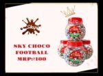 02196 /1Rs SKY CHOCO FOOTBALL  /MRP 100 /DP 57 /BOX 48 JAR