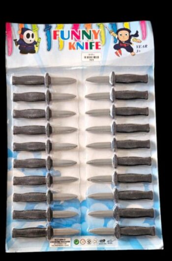 02161 /KNIFE TOY SHEET 5RS /MRP 100 /DP 50 /BOX 30 JAR