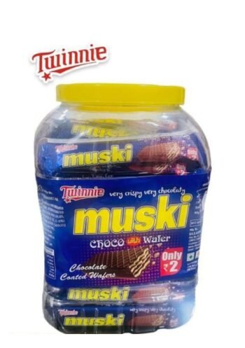 02068 /2Rs  MUSKI WAFFER chocolate  /MRP 160 /DP 90 /BOX 24 JAR