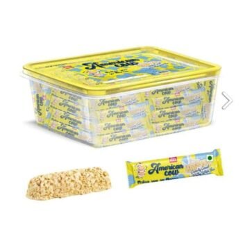 02032 / 5Rs AMERICAN COW CHOCOLATE /MRP 200 /DP 145 /BOX 18 JAR