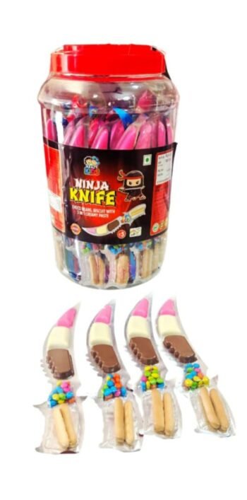 02026 / 5Rs NINJA KNIFE 3 IN 1 BOX  /MRP 150 /DP 105 /BOX 24 JAR